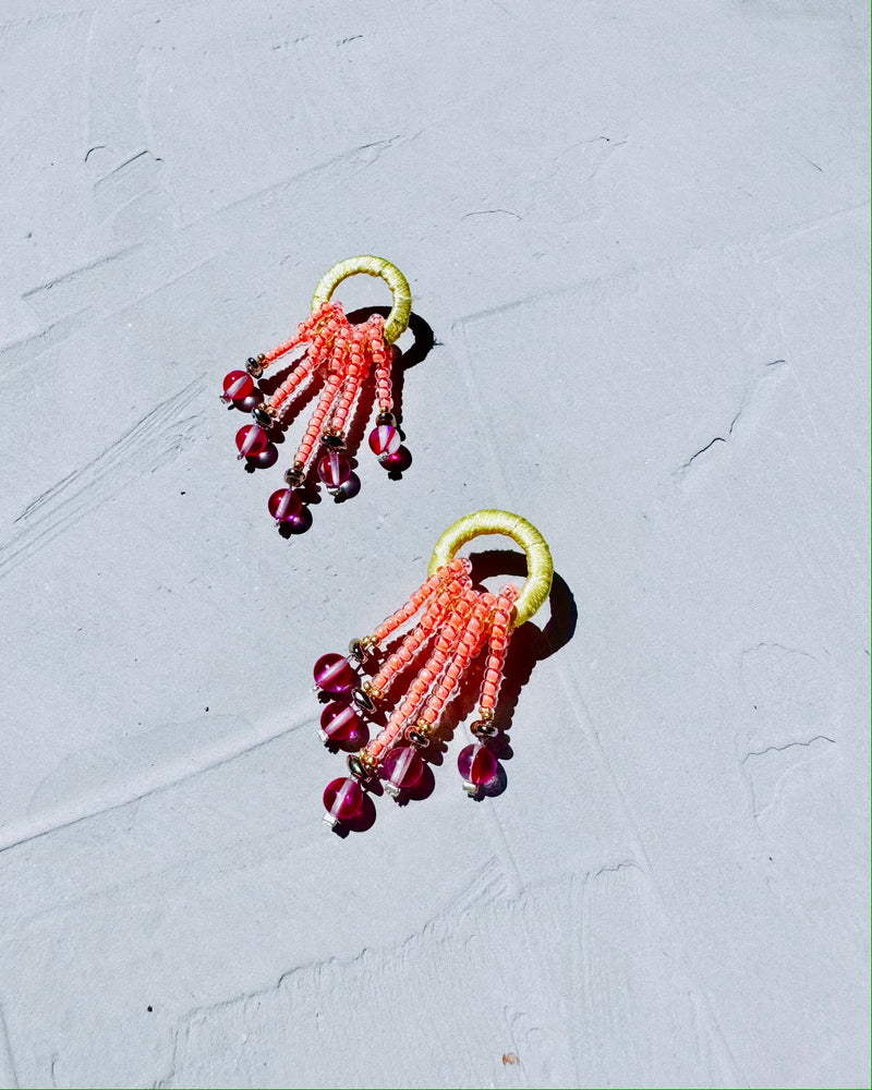 Beaded Fringes Earrings